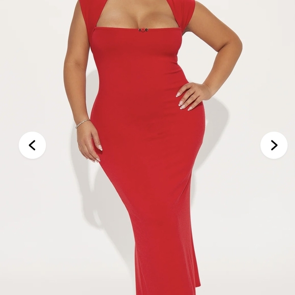 Red Backless Dress - Picture 3 of 5